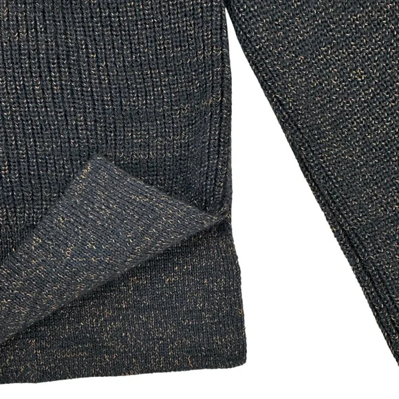 CLOSED Smokey Blue Cropped Cardigan - Dark Blue Wool Blend Knit Cardigan Sweater - Picture 7 of 11